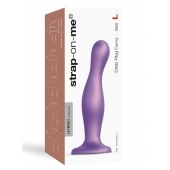 Фиолетовая насадка Strap-On-Me Dildo Plug Curvy size L - Strap-on-me - купить с доставкой в Старом Осколе