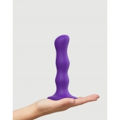 Фиолетовая насадка Strap-On-Me Dildo Geisha Balls size M - Strap-on-me - купить с доставкой в Старом Осколе
