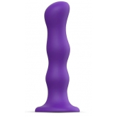 Фиолетовая насадка Strap-On-Me Dildo Geisha Balls size M - Strap-on-me - купить с доставкой в Старом Осколе