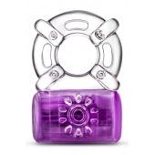 Фиолетовое эрекционное виброкольцо One Night Stand Vibrating C-Ring - Blush Novelties - в Старом Осколе купить с доставкой