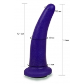 Фиолетовая гладкая изогнутая насадка-плаг - 13,3 см. - LOVETOY (А-Полимер) - купить с доставкой в Старом Осколе