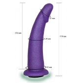 Фиолетовая гладкая изогнутая насадка-плаг - 17 см. - LOVETOY (А-Полимер) - купить с доставкой в Старом Осколе