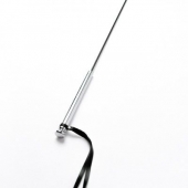 Черный кожаный стек с гладкой ручкой - 55 см. - Crazy Handmade - купить с доставкой в Старом Осколе