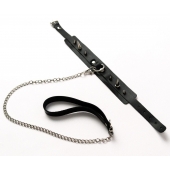 Черный ошейник с шипами и поводком - Crazy Handmade - купить с доставкой в Старом Осколе