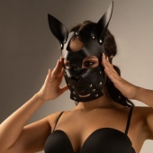 Черная маска  Собака  с ушками - Crazy Handmade - купить с доставкой в Старом Осколе