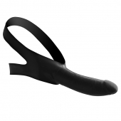 Черный кляп-страпон Masters Mini Face Fuck Strap-On - 14 см. - XR Brands - купить с доставкой в Старом Осколе