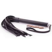 Черная кожаная плеть  Индиго  - 50 см. - Crazy Handmade - купить с доставкой в Старом Осколе