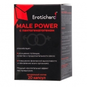 Капсулы для мужчин Erotichard male power с пантогематогеном - 20 капсул (0,370 гр.) - Erotic Hard - купить с доставкой в Старом Осколе
