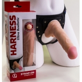 Страпон Harness из двух предметов: регулируемые трусики и насадка-фаллос - 17,5 см. - LOVETOY (А-Полимер) - купить с доставкой в Старом Осколе