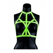 Портупея Bra Harness с неоновым эффектом - размер L-XL - Shots Media BV - купить с доставкой в Старом Осколе