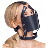 Черный намордник с кляпом-шаром Head Harness With A Gag - Orion - купить с доставкой в Старом Осколе