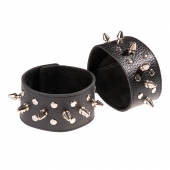 Чёрные напульсники с шипами и заклепками - Sitabella - купить с доставкой в Старом Осколе