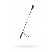 Чёрный стек с кожаной ручкой - 58 см. - Sitabella - купить с доставкой в Старом Осколе