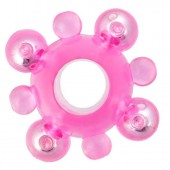 Эрекционное кольцо c бусинками - Toyfa Basic - в Старом Осколе купить с доставкой