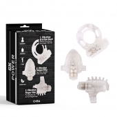 Набор из 3 прозрачных эрекционных колец с вибрацией Teasers Ring Kit - Chisa - в Старом Осколе купить с доставкой