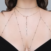 Оригинальная золотистая подвеска на тело с бусинками - Сима-Ленд купить с доставкой