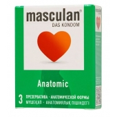 Презервативы анатомической формы Masculan Anatomic - 3 шт. - Masculan - купить с доставкой в Старом Осколе