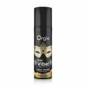 Съедобный гель Dual Vibe Pina Colada с эффектом вибрации и вкусом коктейля пина колада - 15 мл. - ORGIE - купить с доставкой в Старом Осколе