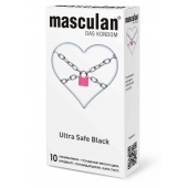 Ультрапрочные презервативы Masculan Ultra Safe Black - 10 шт. - Masculan - купить с доставкой в Старом Осколе