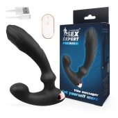 Черный вибромассажер простаты Sex Expert - 14,5 см. - Sex Expert - в Старом Осколе купить с доставкой