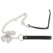 Зажим для половых губ с поводком Pussy Clamp With A Leash - Orion - купить с доставкой в Старом Осколе