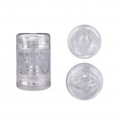 Прозрачный двусторонний мастурбатор Joy Cup - вагина и рот - Erokay - в Старом Осколе купить с доставкой