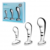 Набор из 3 стальных стимуляторов простаты Stainless Steel P-spot Training Set - b-Vibe - в Старом Осколе купить с доставкой