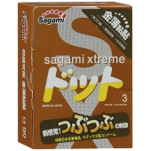 Презервативы Sagami Xtreme FEEL UP с точечной текстурой и линиями прилегания - 3 шт. - Sagami - купить с доставкой в Старом Осколе