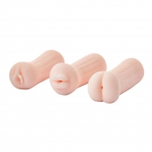 Набор из 3 мастурбаторов The Girl Next Door Tina - Dream Toys - в Старом Осколе купить с доставкой