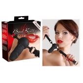 Чёрный силиконовый кляп-фаллос Bad Kitty - Orion - купить с доставкой в Старом Осколе