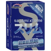 Розовые презервативы Sagami Xtreme FEEL FIT 3D - 3 шт. - Sagami - купить с доставкой в Старом Осколе