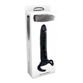 Чёрная насадка-фаллос для двойного проникновения INFLATABLE DILDO SLIM DONG  - 13,5 см. - Toyz4lovers - в Старом Осколе купить с доставкой
