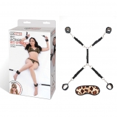 Леопардовая фиксация на матрас для рук и ног Classic Bedspreader - Lux Fetish - купить с доставкой в Старом Осколе