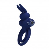 Синее эрекционное кольцо с вибростимуляцией клитора Powerful Ring - Baile - в Старом Осколе купить с доставкой