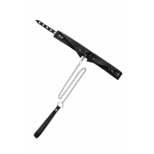 Черный кожаный ошейник-воротник с поводком - Pecado - купить с доставкой в Старом Осколе