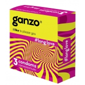 Презервативы с анестетиком для продления удовольствия Ganzo Long Love - 3 шт. - Ganzo - купить с доставкой в Старом Осколе