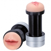 Двусторонний мастурбатор REALSTUFF 2 IN 1 HUMMER MOUTH   VAGINA - ротик и вагина - Dream Toys - в Старом Осколе купить с доставкой