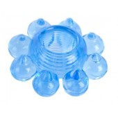 Голубая гелевая насадка-цветок - Toyfa Basic - в Старом Осколе купить с доставкой