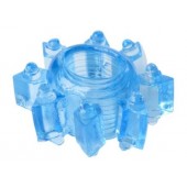 Голубая гелевая насадка-звезда - Toyfa Basic - в Старом Осколе купить с доставкой