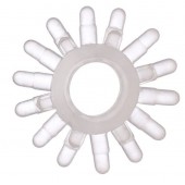 Прозрачное гелевое эрекционное кольцо с шипиками - Toyfa Basic - в Старом Осколе купить с доставкой