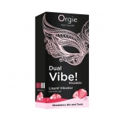 Съедобный жидкий вибратор Dual Vibe! со вкусом клубничного джина с тоником - 15 мл. - ORGIE - купить с доставкой в Старом Осколе