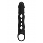 Черная насадка-удлинитель Vibrating Extender With Remote с вибрацией - Dream Toys - в Старом Осколе купить с доставкой