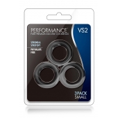 Набор из 3 черных эрекционных колец Black Small Penis Rings - Blush Novelties - в Старом Осколе купить с доставкой