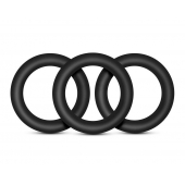 Набор из 3 черных эрекционных колец Black Small Penis Rings - Blush Novelties - в Старом Осколе купить с доставкой