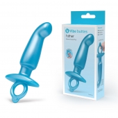 Голубая анальная пробка для массажа простаты Hither Silicone Prostate Plug - 14,3 см. - b-Vibe - в Старом Осколе купить с доставкой