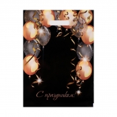 Пакет с вырубной ручкой и принтом в виде шариков (30х40 см) - Сима-Ленд - купить с доставкой в Старом Осколе