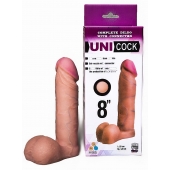 Фаллическая насадка для страпона UNICOCK 8  - 20 см. - LOVETOY (А-Полимер) - купить с доставкой в Старом Осколе