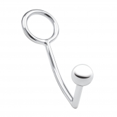 Кольцо на пенис с анальным стимулятором Stainless Steel Anal Hook   Cock Ring - BlueLine - в Старом Осколе купить с доставкой