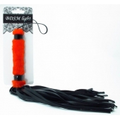 Нежная плеть с красным мехом BDSM Light - 43 см. - БДСМ Арсенал - купить с доставкой в Старом Осколе