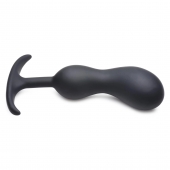 Черный массажер простаты с утяжелителями Premium Silicone Weighted Prostate Plug Large - 18,8 см. - XR Brands - в Старом Осколе купить с доставкой